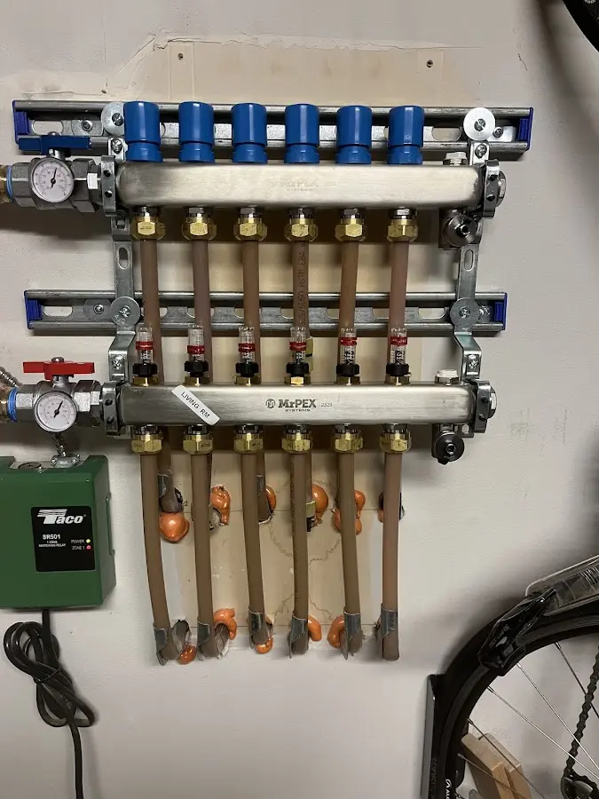 Plumber performing Gas Leak Detection at a residential property in Minnetrista